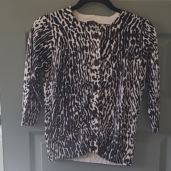 Talbots Black and Tan Cardigan - Picture 1 of 6